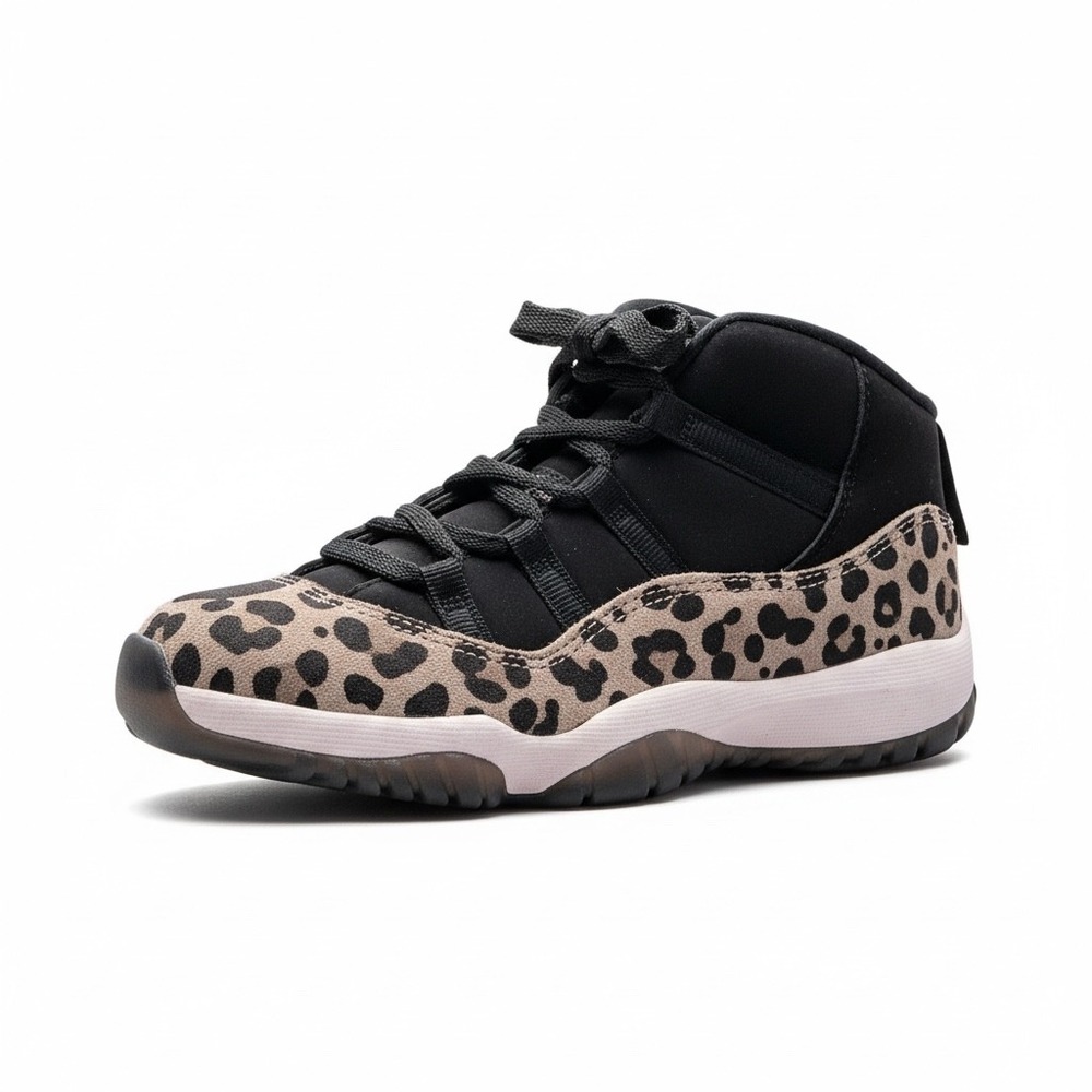 Jordan 11 Retro Little Flex Animal Instinct Black Leopard DO3857-010 Kids 10C
